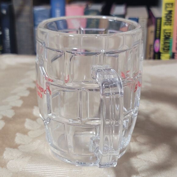 Snap-On Tools Hex Pattern Acrylic Beer Mug Cup Red vtg Logo 24oz. USA NICE - Picture 11 of 14